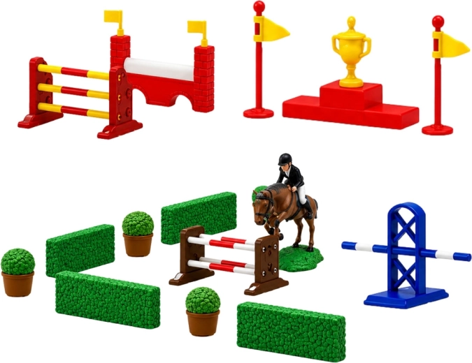 Show-jumping course and accessories for competitions
