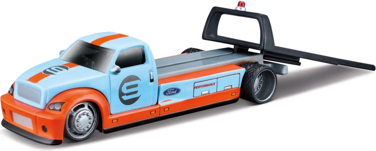 Maisto Flatbed 2019 Ford GT Heritage Edition svetlo moder 1:64