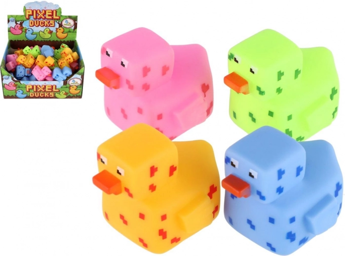 Gumijasta račkica za kopel v piksel slogu 5 × 7 cm