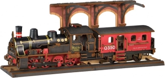 3D Lesena Sestavljanka Vintage Parna Lokomotiva