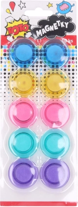 Barvni okrogli magnetki 3 cm - set 10 kosov