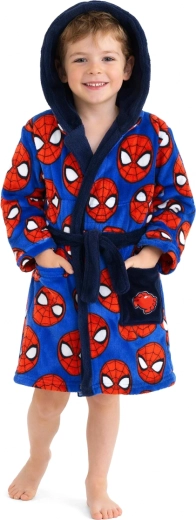 Otroški kopalni plašč Spider-Man s kapuco