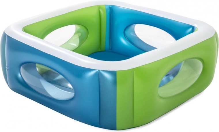 Napihljiv bazen z okni za otroke - 168 cm x 168 cm x 56 cm