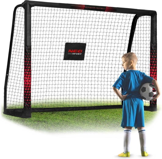 Nogometni gol Neo-Sport 180 × 120 × 60 cm črno-rdeč