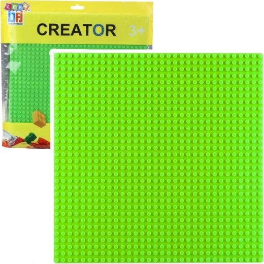Konstrukcijska plošča za gradnjo kock zelena 25,5x25,5 cm