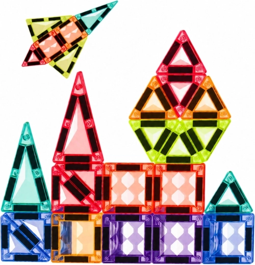 Transparent colorful 3D panels