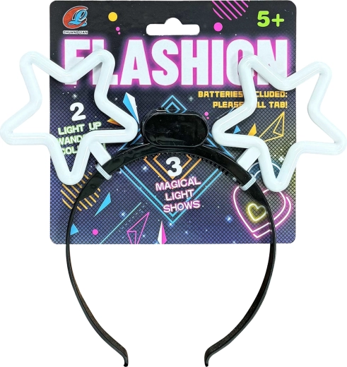 Headband with flashing stars - 1 piece