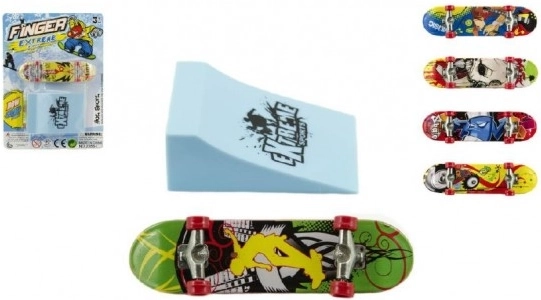 prstni skateboard z rampo za otroke 10 cm
