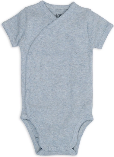Lodger preklopni body s kratkimi rokavi melange blue fogg, vel. 68