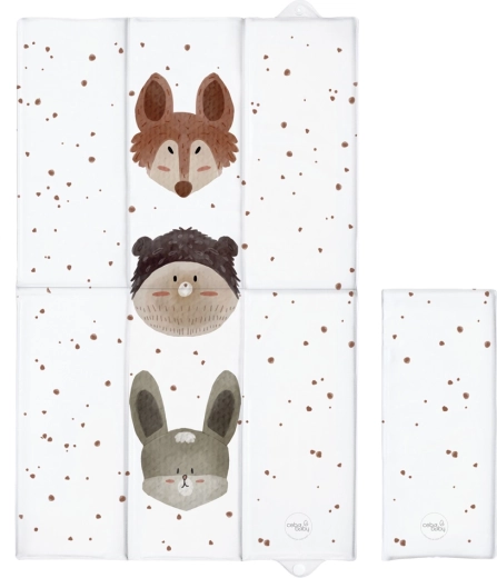 Ceba Baby potovalna previjalna podloga Basic cute animals 80 × 50 cm