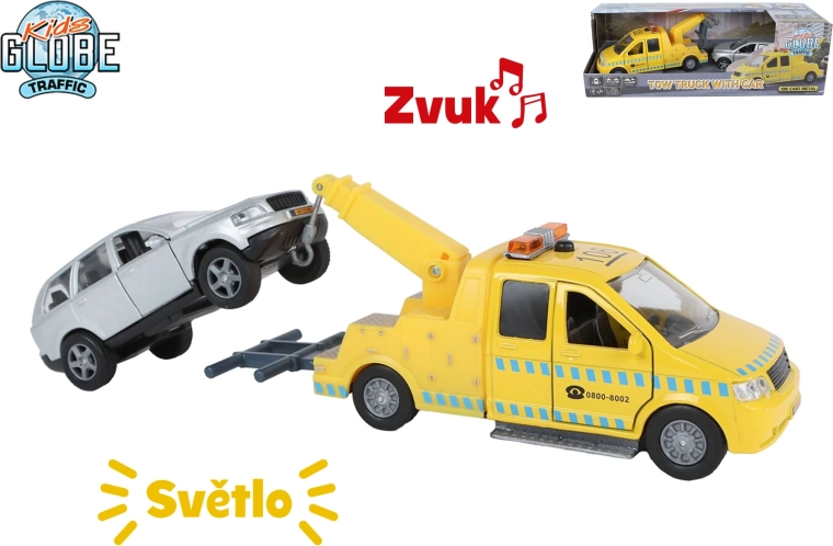 Kids Globe Traffic vlečna garnitura s svetlobnimi in zvočnimi učinki 14 cm