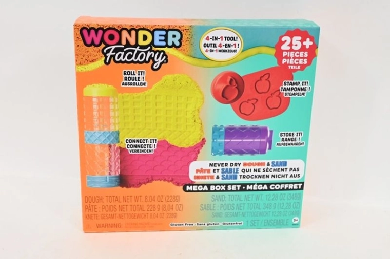 MGA Wonder Factory nikoli sušeča modelirna masa in kinetični pesek – komplet
