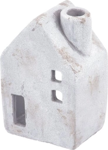 Betonski svečnik hišica siv 16 cm