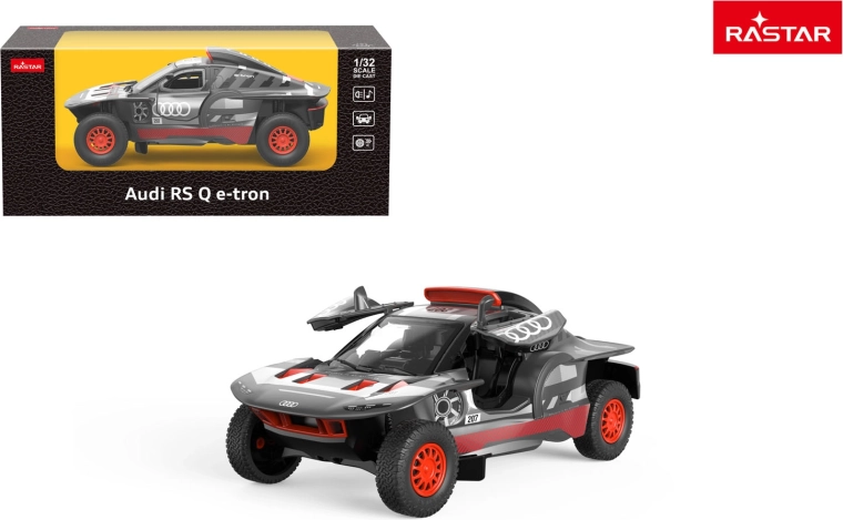 Rastar metal car Audi RS Q e-tron 1:32 gray - 1 piece