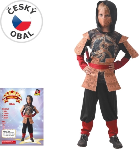Otroški pustni kostum Ninja za višino 110–120 cm