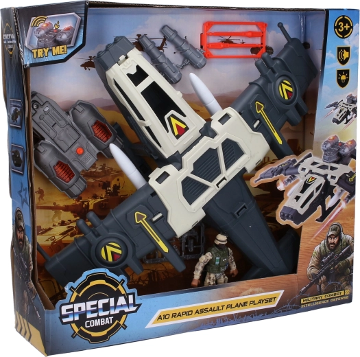 Military aircraft with effects – playset 40 cm