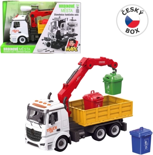 DIY garbage truck with light and sound 30 cm