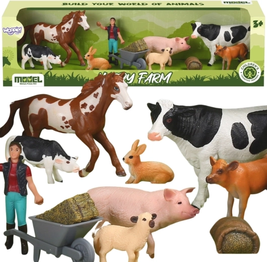 Woopie Happy Farm Farm Animal Figures - 10 pcs