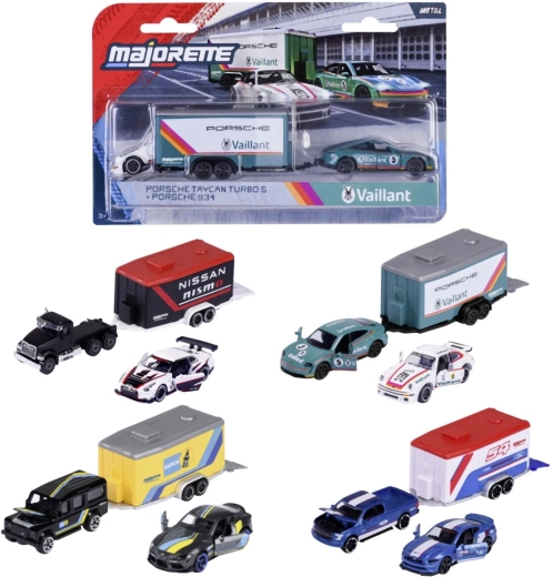 Majorette Racing Deluxe racing car with transport trailer - 1 piece