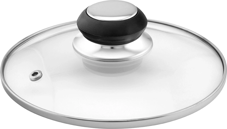 Stekleni pokrov z ventilom za paro