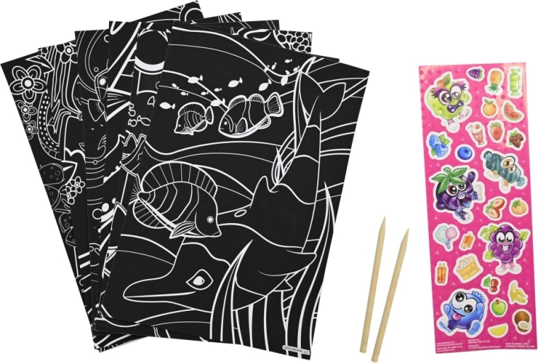 Čarobni scratch art z morskimi motivi