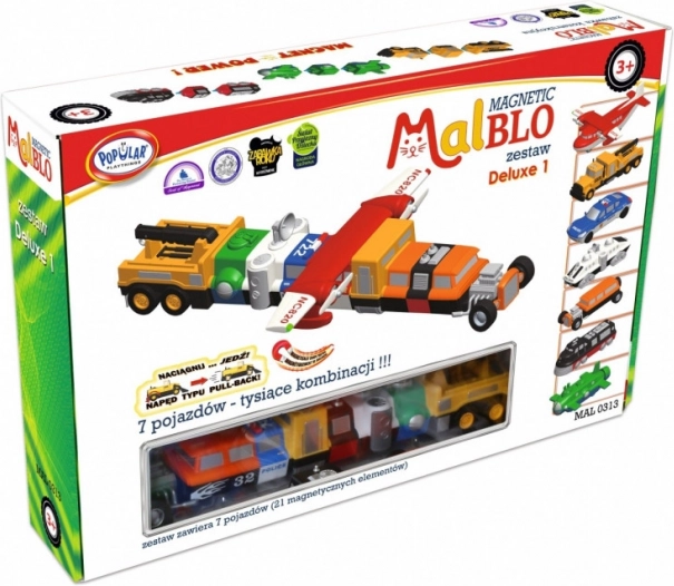 MalBlo Magnetic Deluxe – magnetne sestavljanke vozil