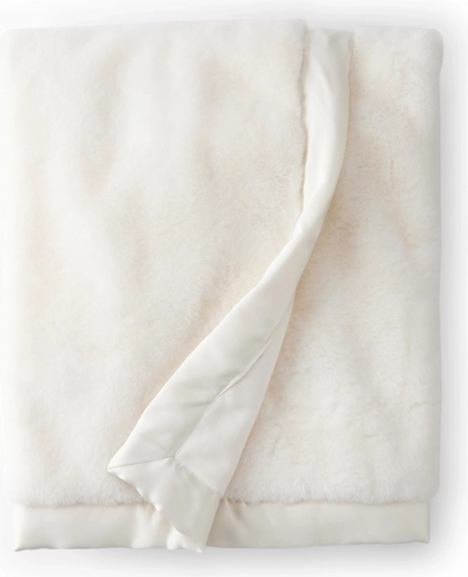 Carter's otroška dvoslojna odejica iz umetnega krzna White 80 × 110 cm