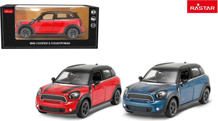 Kovinski avtomobilček Rastar Mini Countryman 1:24 rdeč - 1 kos