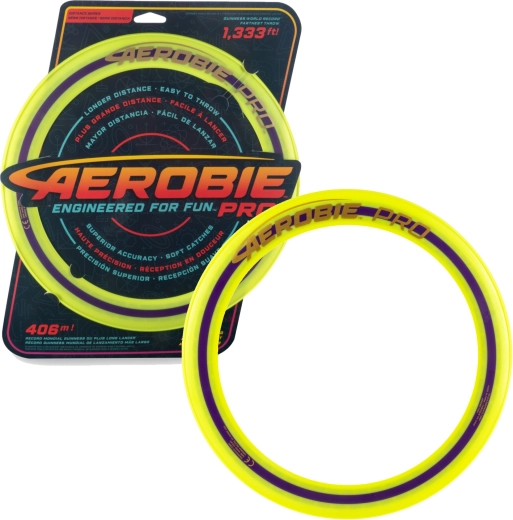 Aerobie Pro metalni obroč Spin Master rumen 33 cm