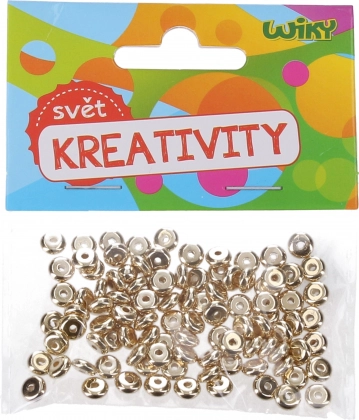 Zlati kroglici 6 × 3 mm – pakiranje 100 kos