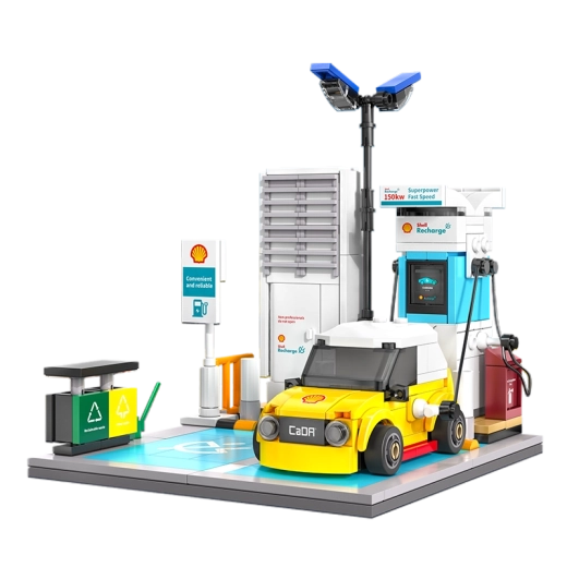 Realistična postaja s funkcionalnim polnilnim kablom