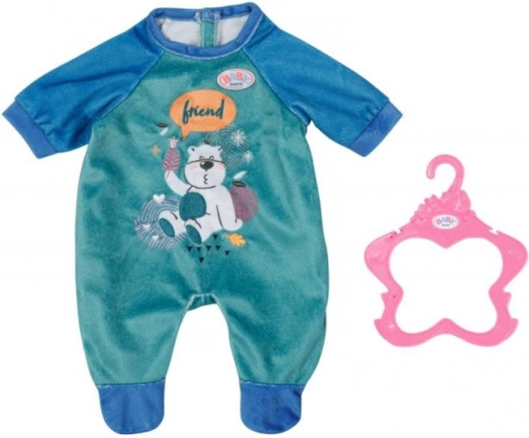 BABY born velvet romper for a 43 cm doll – Blue