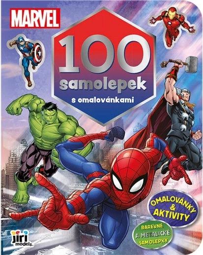 Marvel pobarvanke z 100 nalepkami