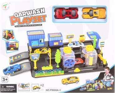 Avtopralnica za avtomobilčke s postajo in 2 športnima voziloma