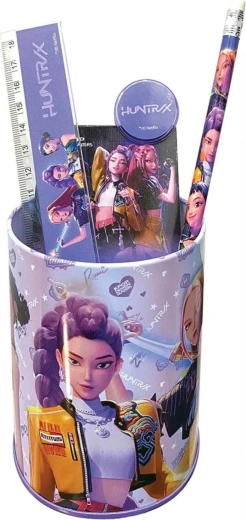 Pis writing set K-Pop Demon Hunters HUNTR/X v kovinskem stojalu – 7 kosov