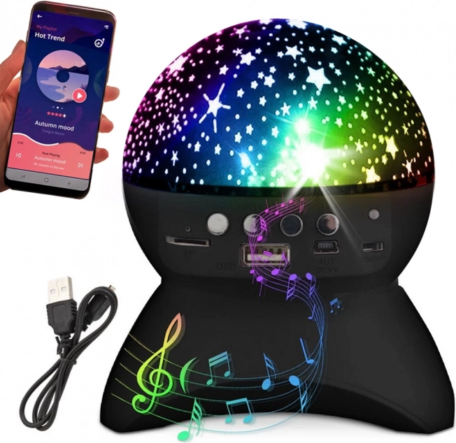 Zvezdni projektor nočna svetilka z Bluetooth zvočnikom