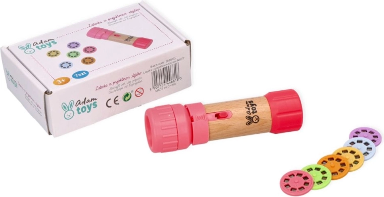 Rožnata otroška svetilka s projektorjem Adam Toys