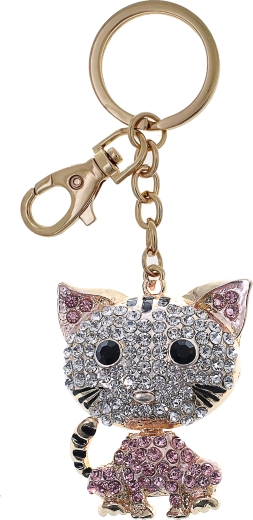 Obesek za ključe zlata mačka