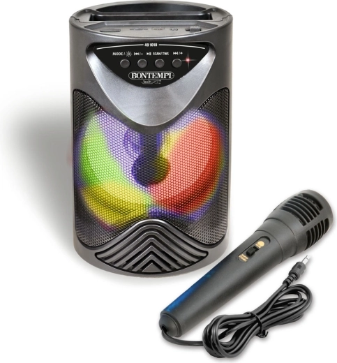Bontempi brezžični karaoke zvočnik z mikrofonom in RGB osvetlitvijo