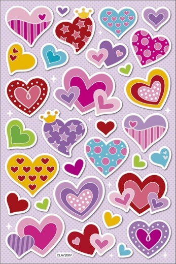 Nalepke srčki 30 kos