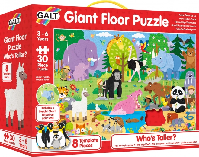Galt velikanski talni puzzle Kdo je višji? 30 kosov