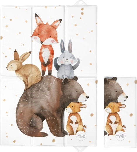 Ceba Baby potovalna previjalna podloga Basic Forest Friends 60 × 40 cm