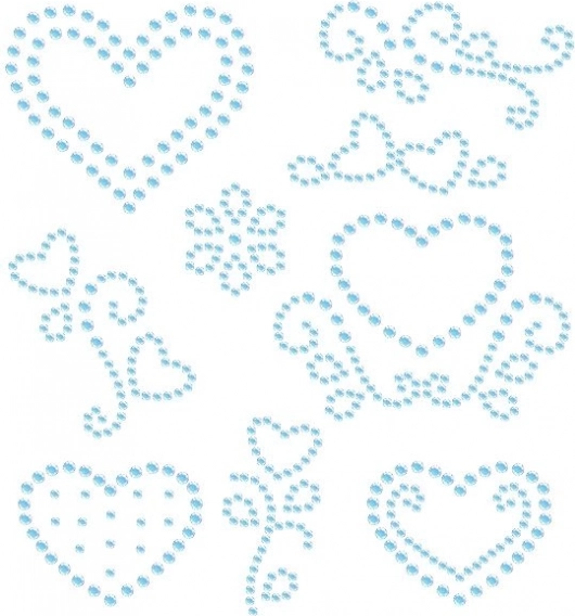 Prenos za likanje s kamenčki – bleščeče rožice