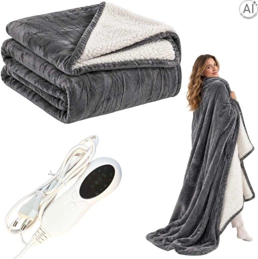 Electric heated blanket with timer 183 × 213 cm, 150 W
