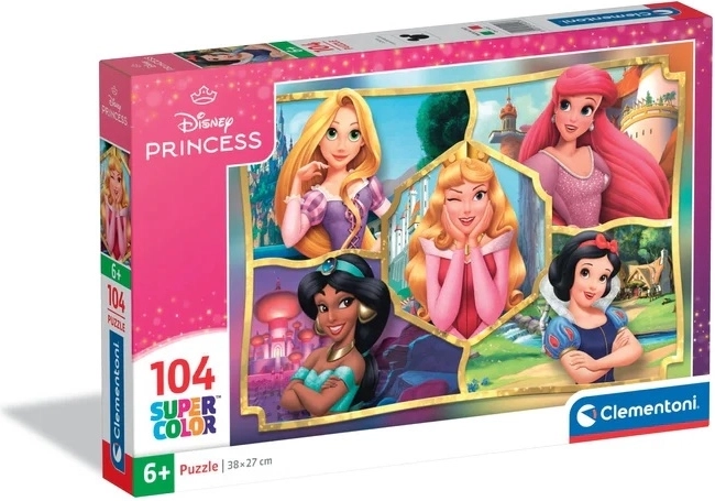 Sestavljanka 104 koščkov Disney princeske Clementoni