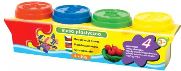 Modelirna masa – set 4 lončkov (4 barve)