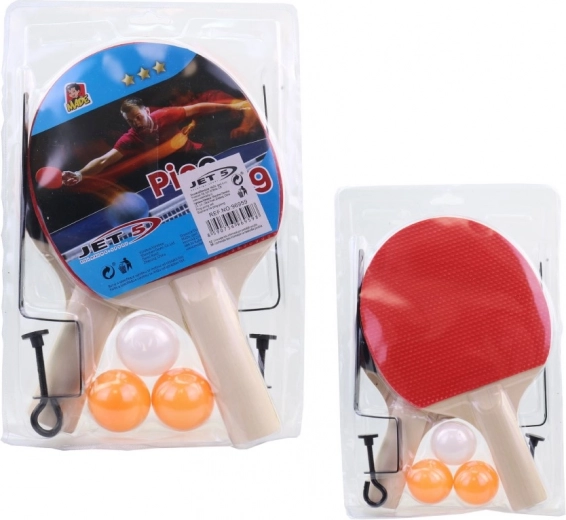 Namiznoteniški komplet s 3 žogicami in mrežico