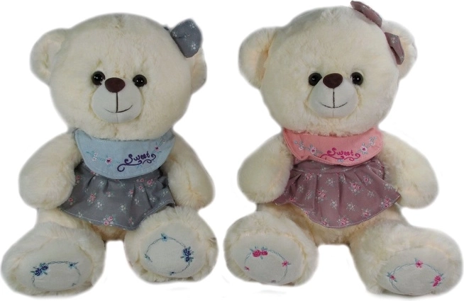 Plišasti medvedek v oblekici 32 cm