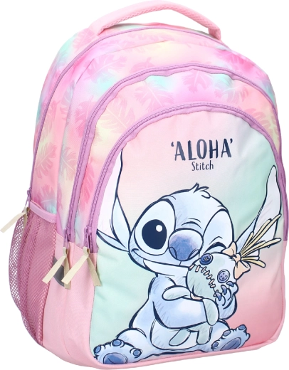 Disney Stitch Wild Energy Aloha pink-blue school backpack 35 l