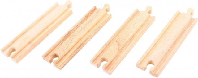 Srednje lesene ravne tirnice Bigjigs Rail 16 cm